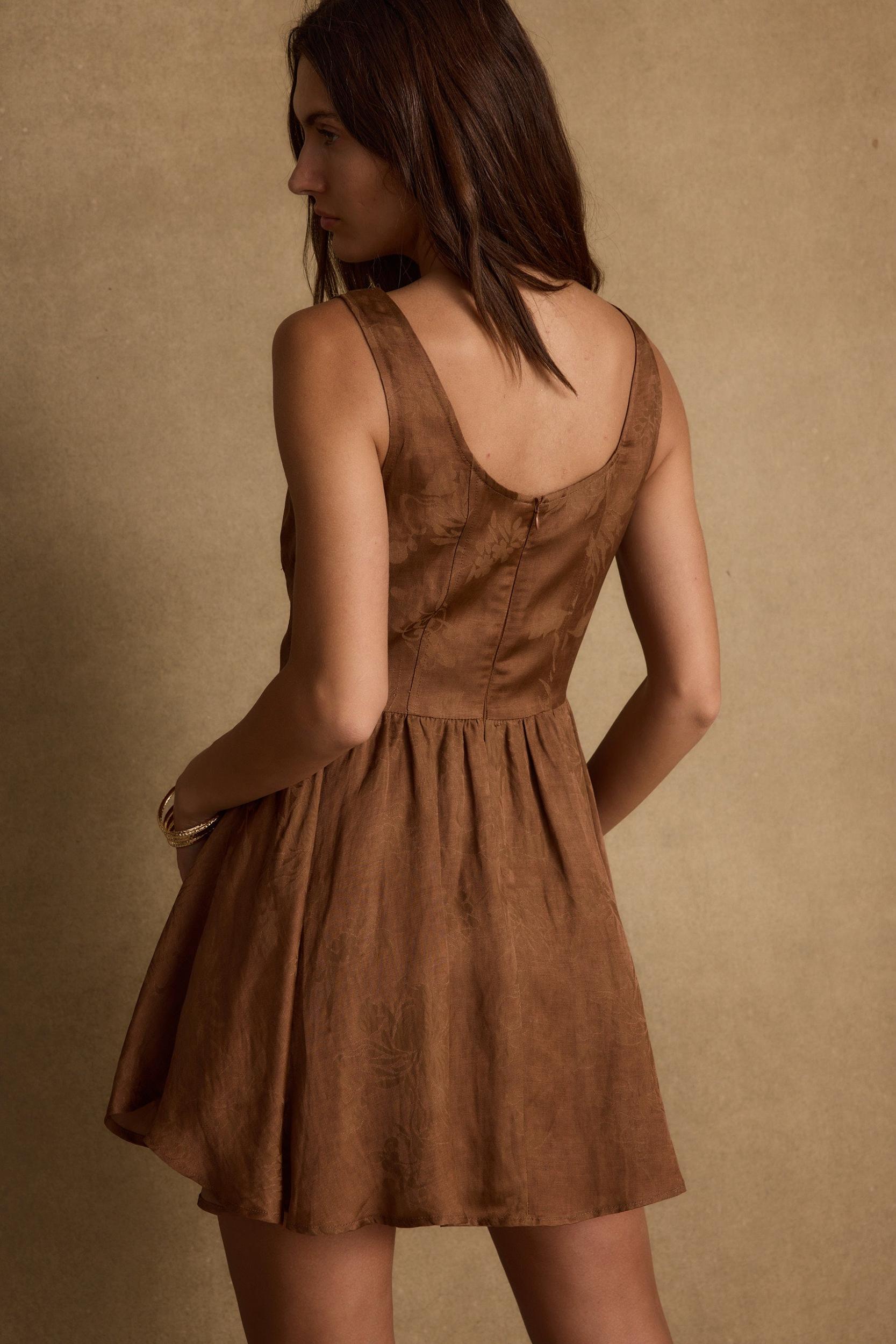 Kit Mocha Floral Micro Mini Dress Product Image