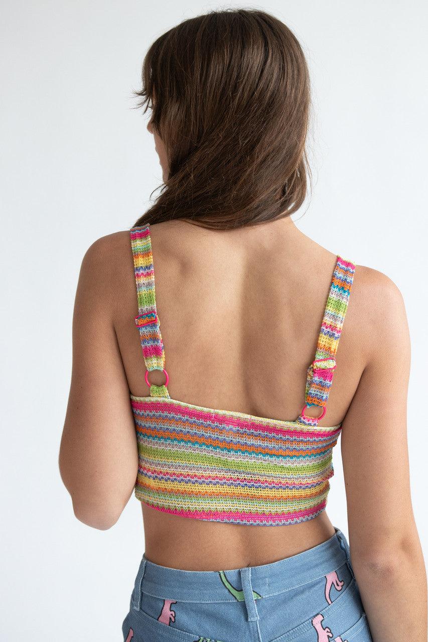 Crochet Stripe Shorts Product Image