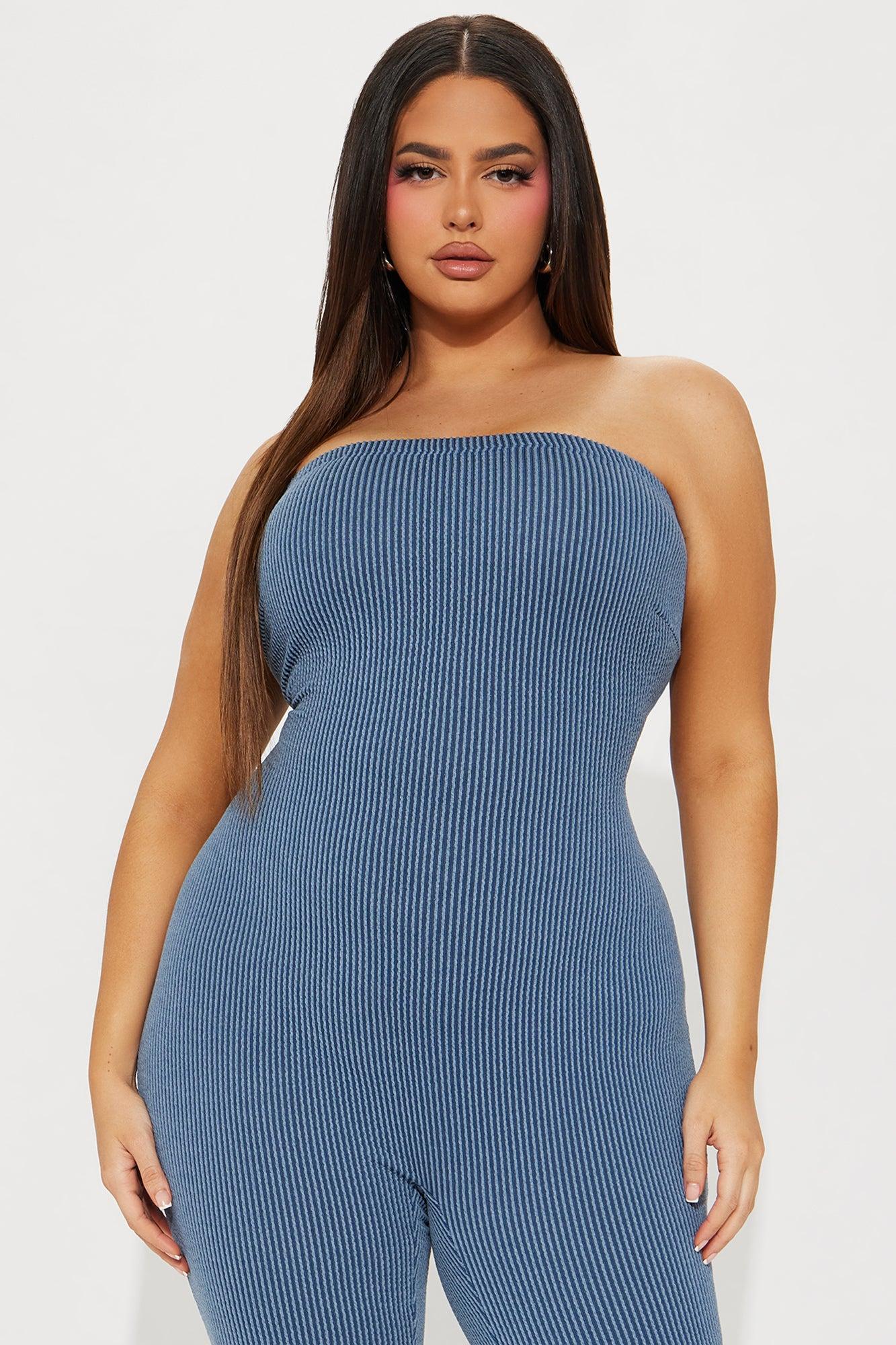 Kyra 2 Piece Jumpsuit Set - Blue Product Image