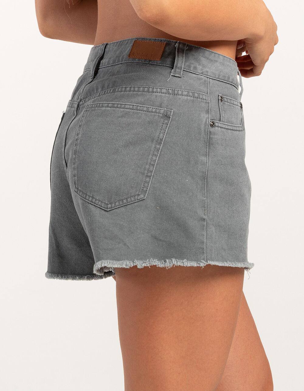 RUSTY Jade High Rise Womens Denim Shorts - GRAY Product Image
