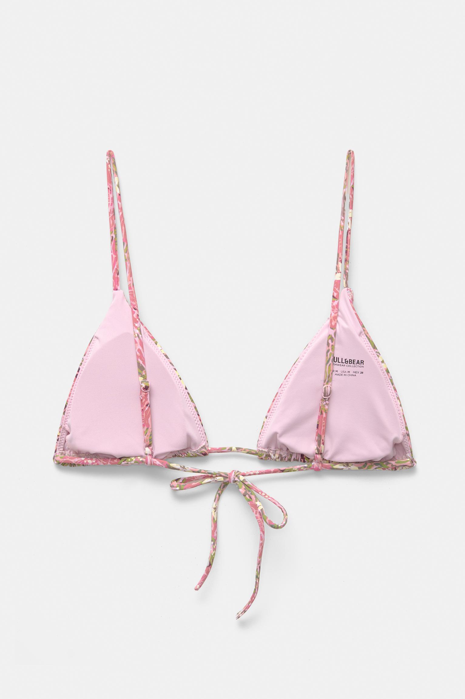 Floral and animal print bikini top Product Image