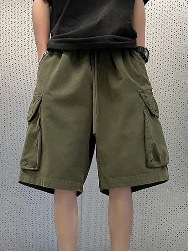 Men's Retro Big Pocket Casual Shorts Product Image