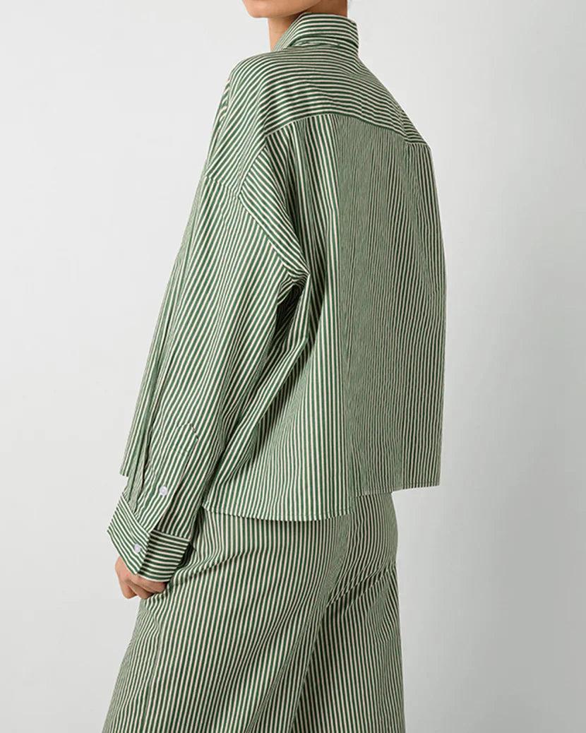 WeWoreWhat | Cropped Button Front Shirt | Fern Multi Product Image