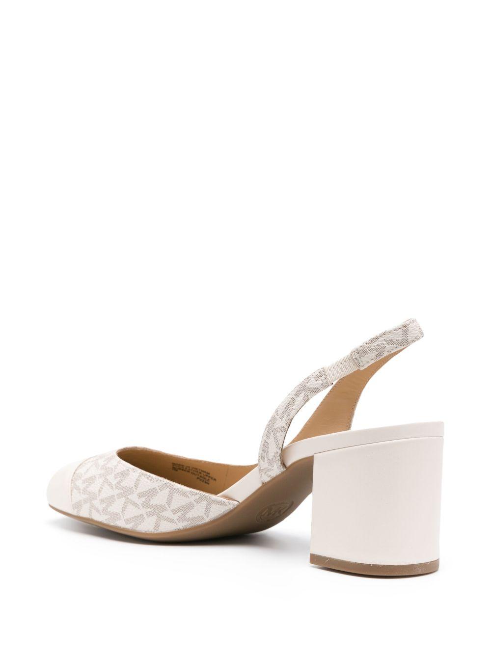 70mm monogram-print leather pumps Product Image