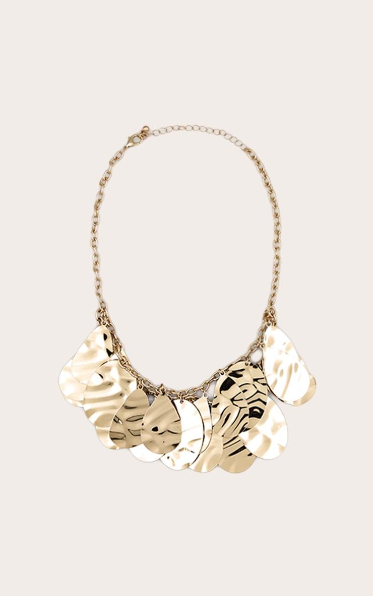 Gold Petal Statement Necklace Product Image