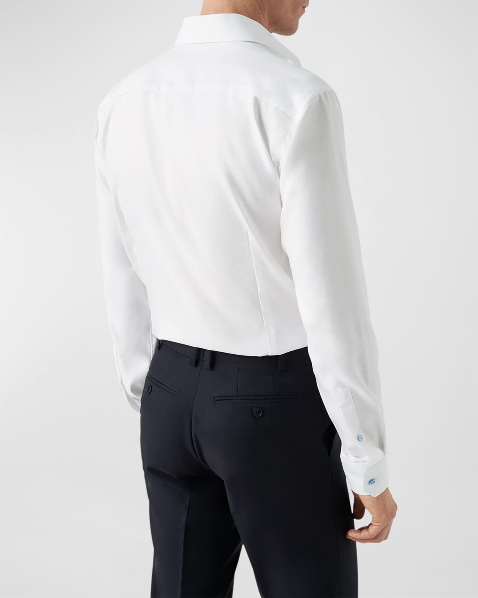 Men's Signature Textured Twill Slim Fit Dress Shirt Product Image