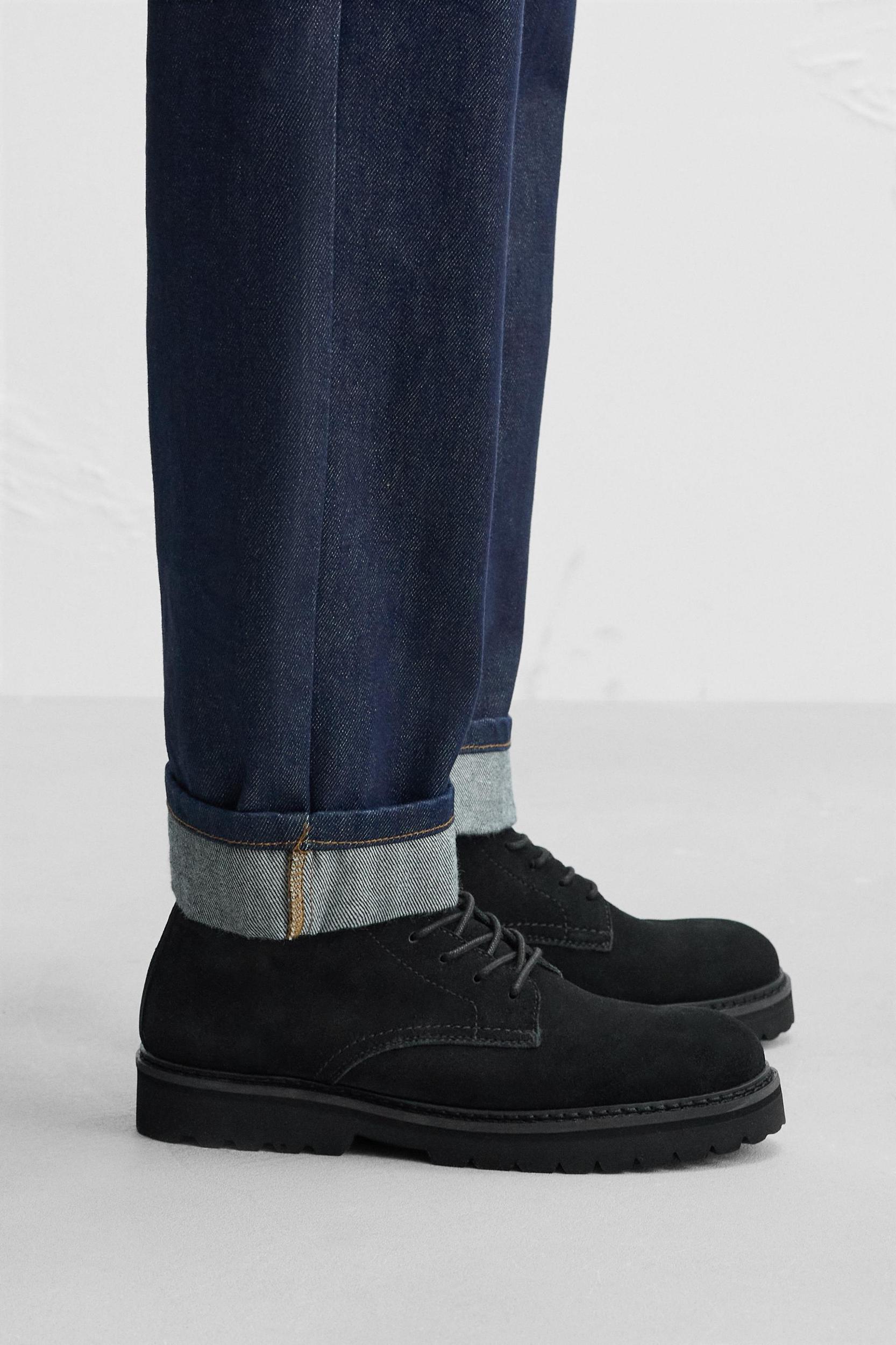 LEATHER LACE-UP BOOTS Product Image