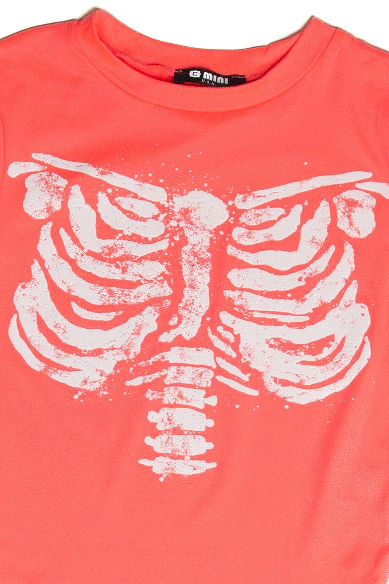 Neon Ribcage Crop T-Shirt Product Image