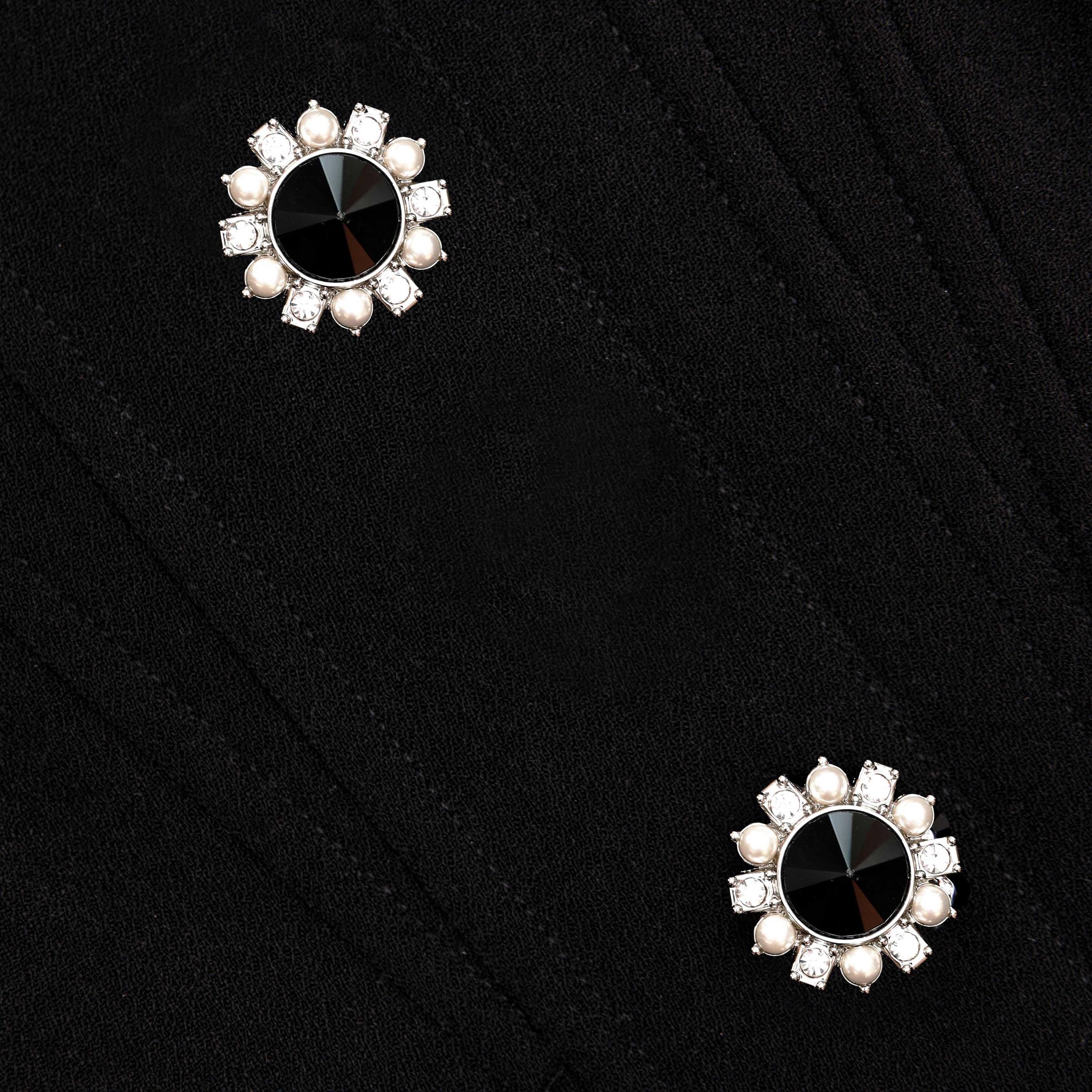 Black Stretch Crepe Jumpsuit Product Image