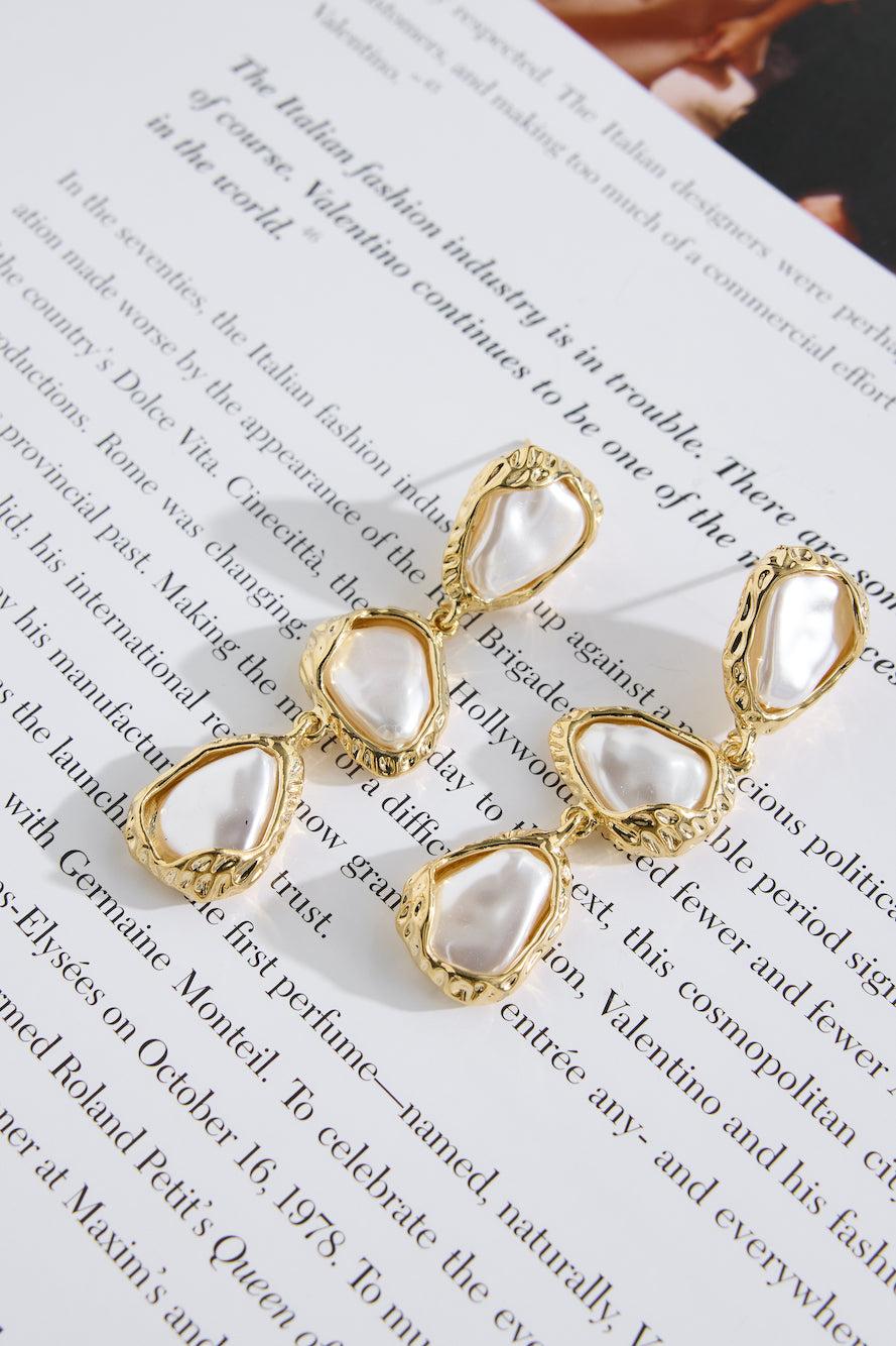 18k Gold Plated Liquid Love Earrings Gold Product Image