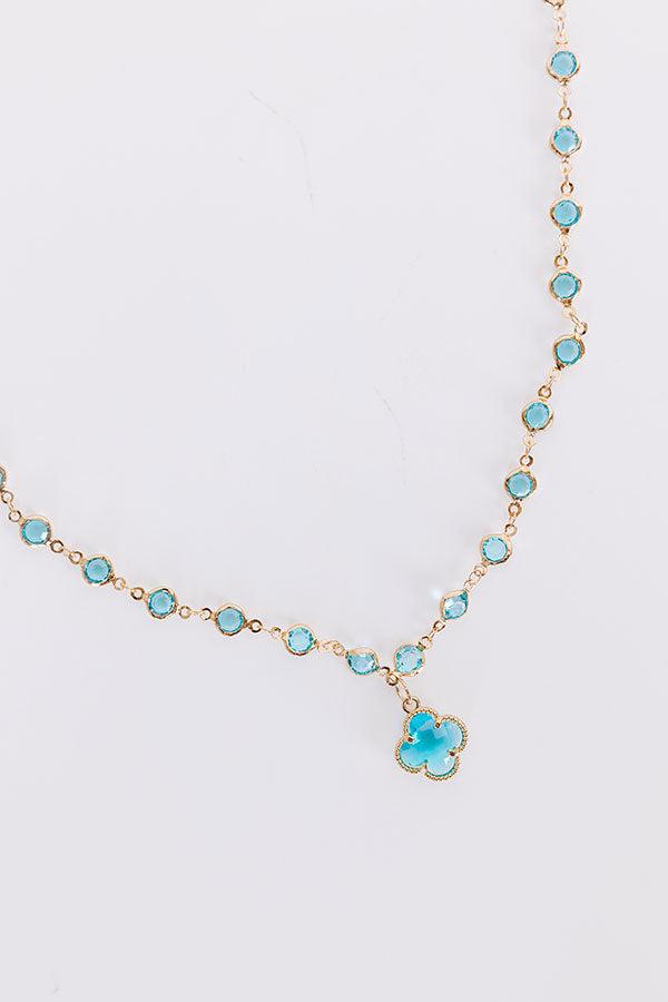 Charming Smile Necklace in Blue Product Image