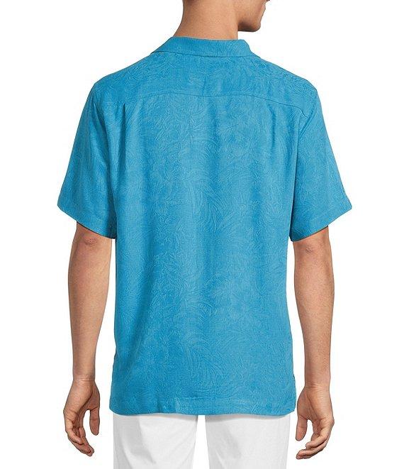 Tommy Bahama Big & Tall Solid Tropic Isle Silk Short Sleeve Woven Shirt Product Image