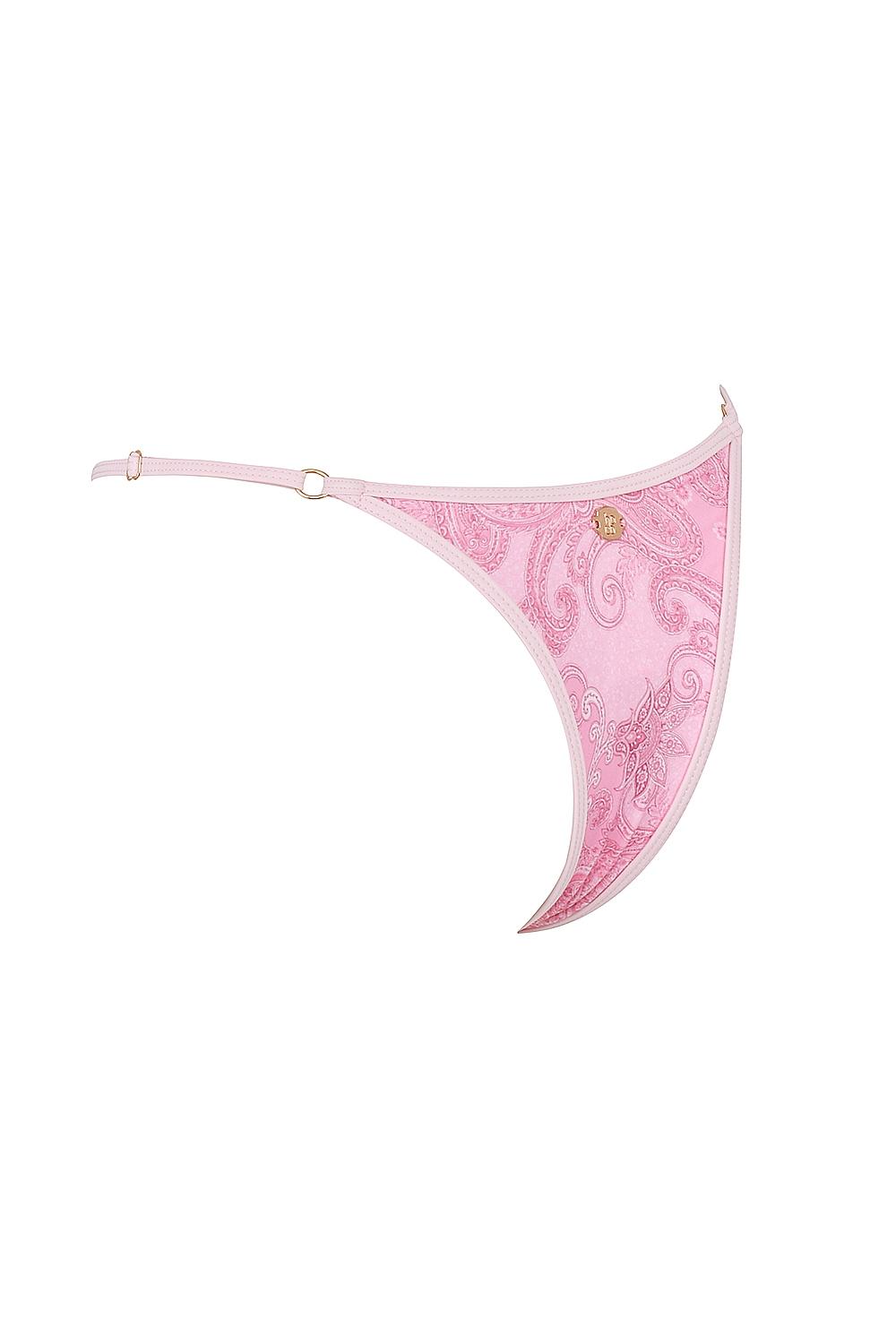 Cote DAzur  pink paisley thong bikini bottom Product Image