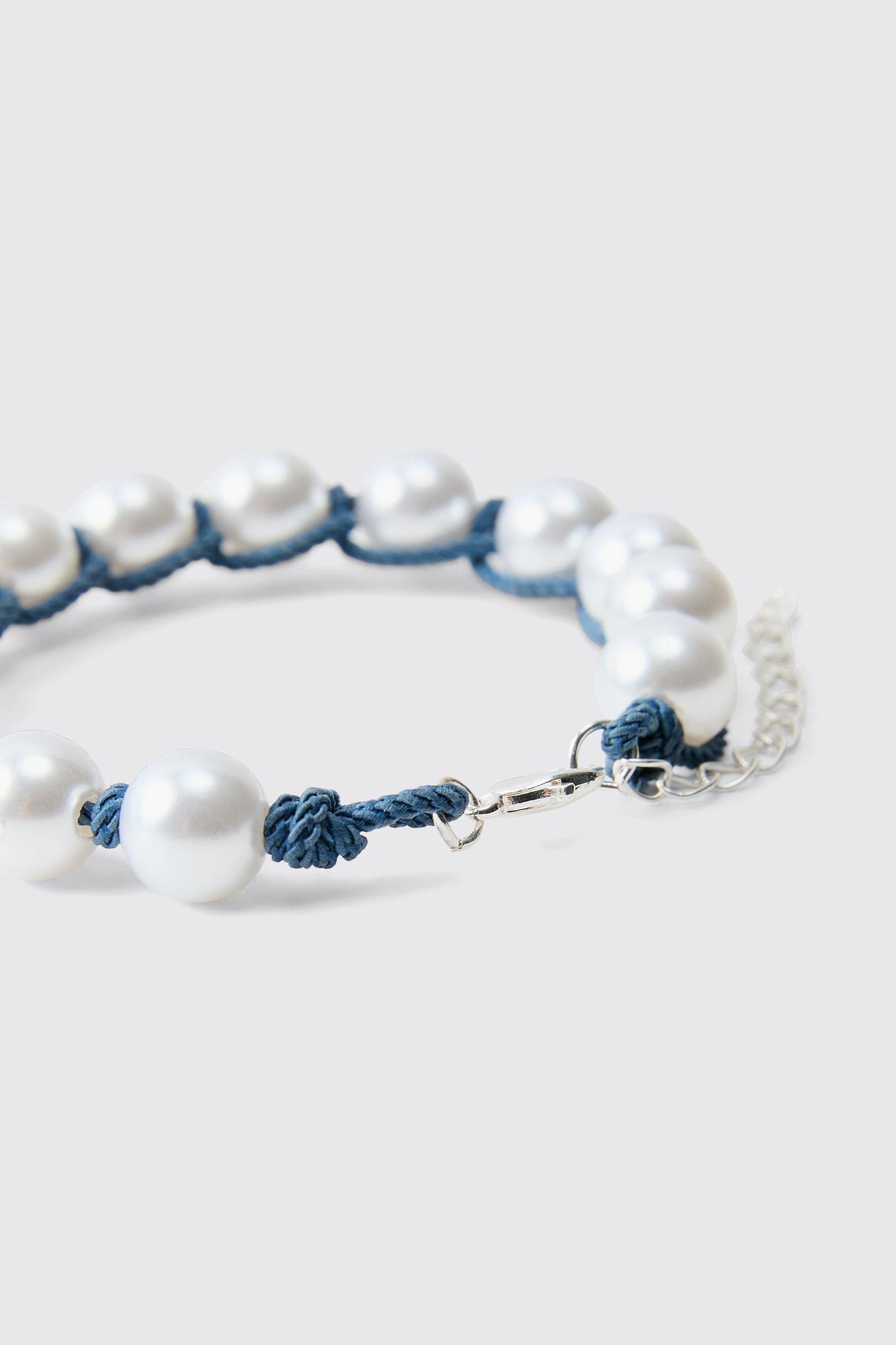 Pearl Rope Bracelet | boohooMAN USA Product Image