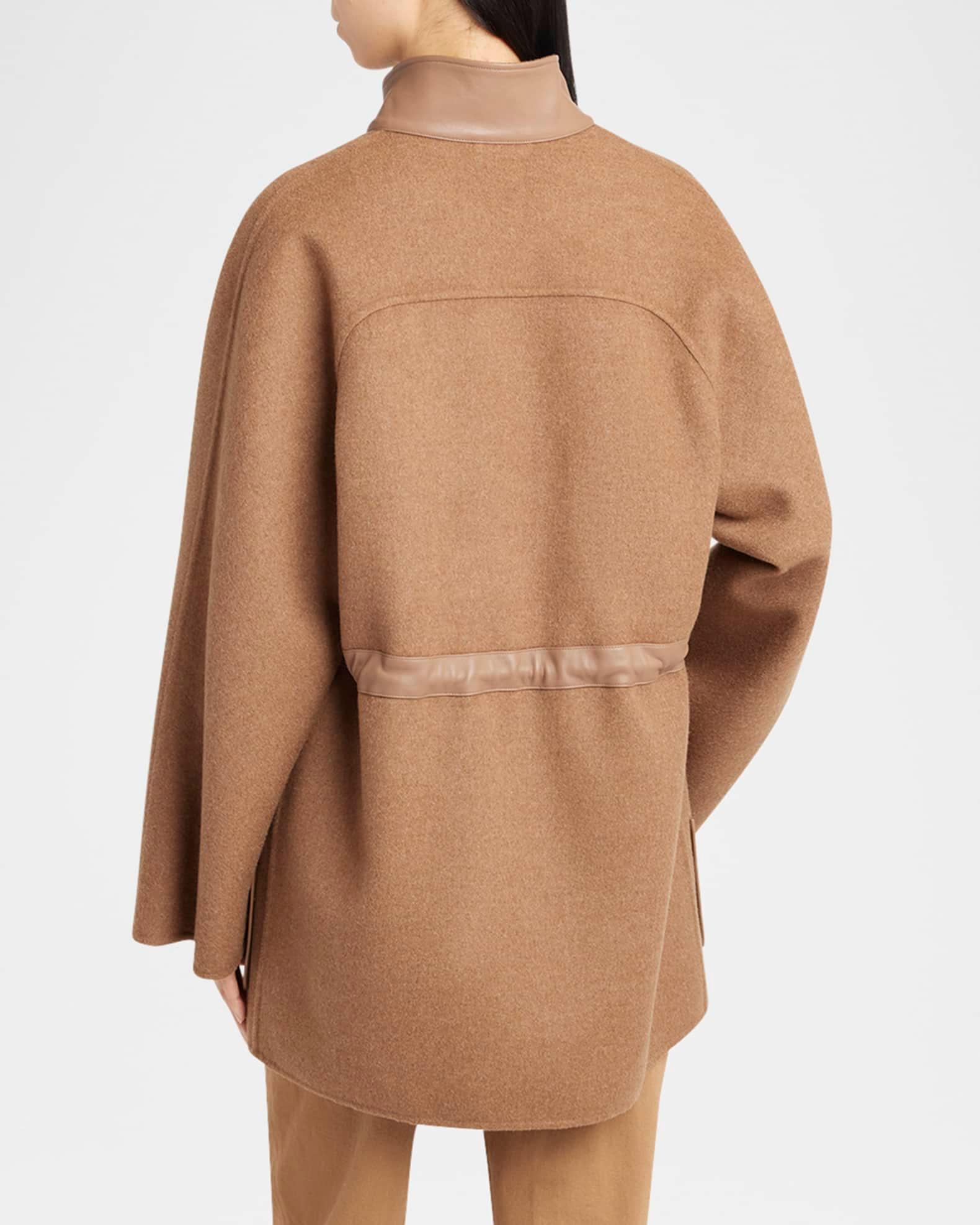 Drawstring Wool Parka Jacket Product Image