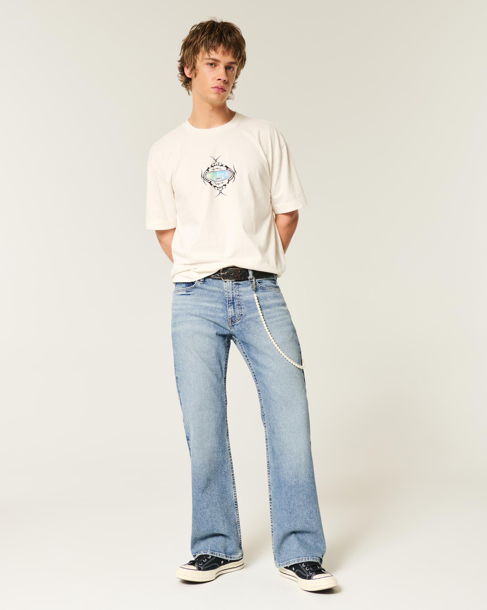 Medium Wash Relaxed Bootcut Jeans Product Image