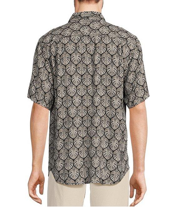 Tommy Bahama Big & Tall Veracruz Cay Monstera Tiles Short Sleeve Woven Shirt Product Image