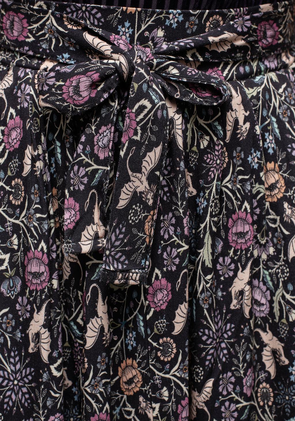 Snapdragon Tie Detail Midi Skirt Product Image