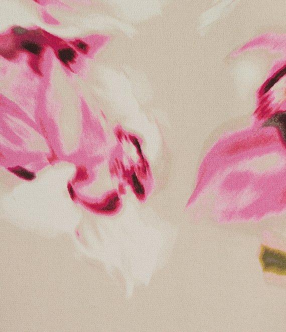 Calvin Klein Floral Mock Neck Sleeveless Drape Shoulder Top Product Image