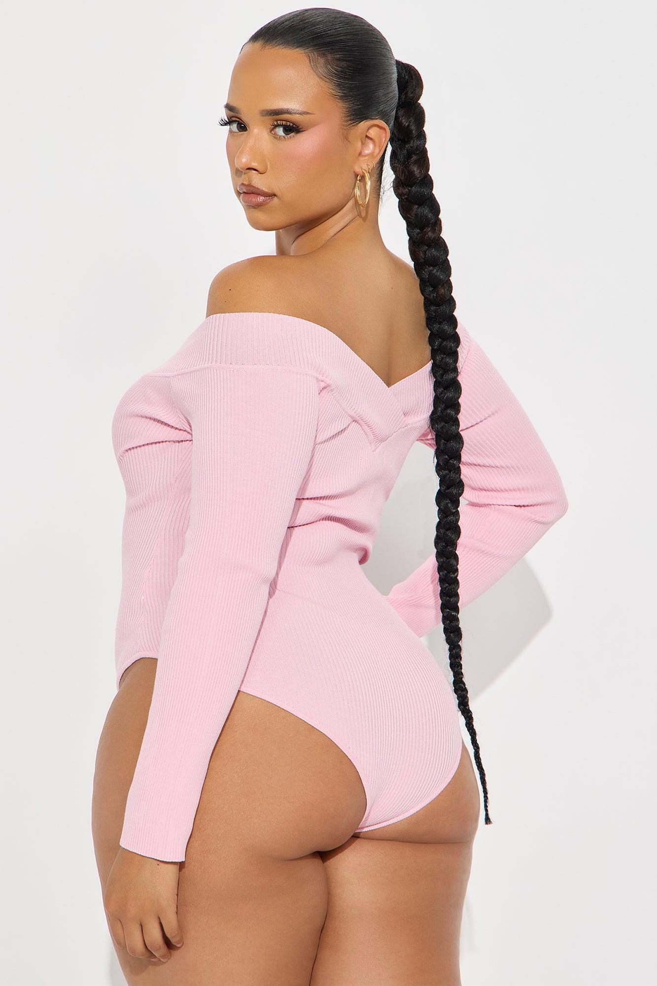 Sam Sweater Bodysuit - Pink Female Product Image