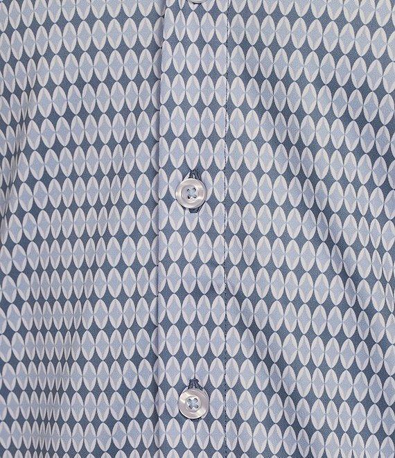 Cremieux Premium Denim Geometric Print Coat Front Knit Shirt Product Image