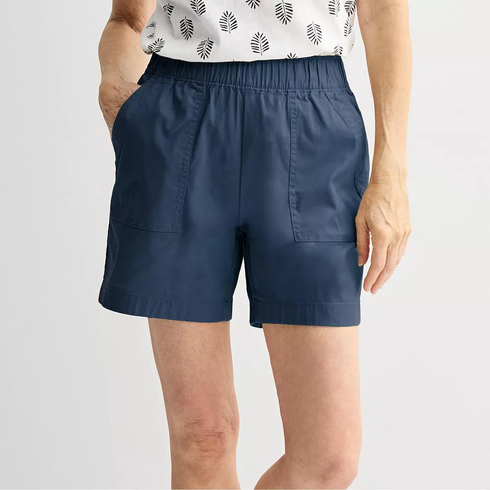 Petite Croft & Barrow® Pull On Twill Shorts, Women's,  Product Image