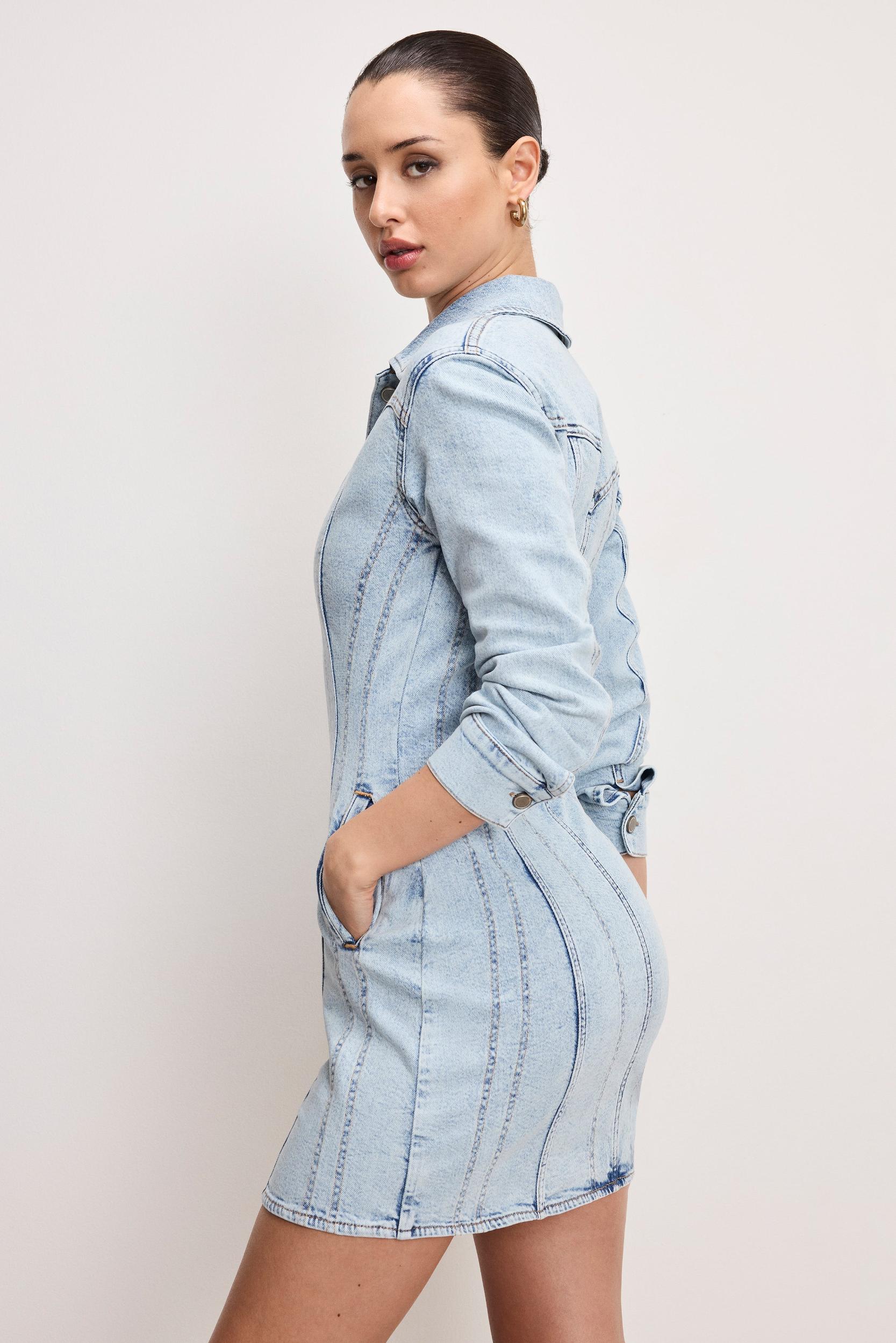 DOLLY DENIM CORSET DRESS | INDIGO1022 Product Image