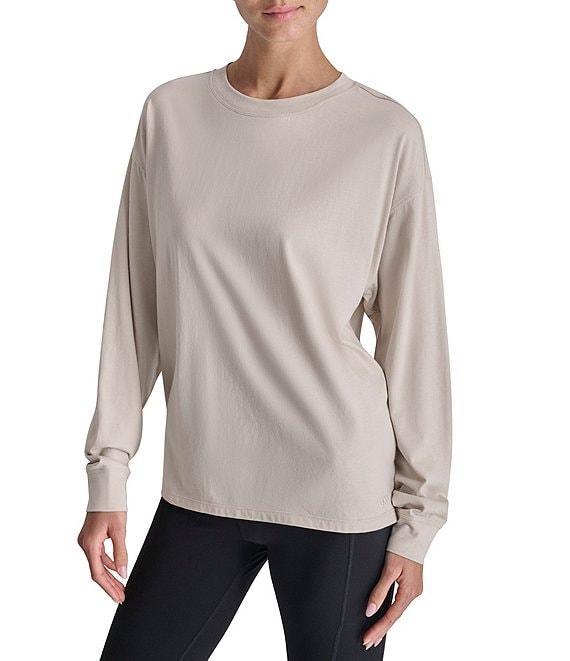 DKNY by Donna Karan Drop Shoulder Crew Neck Long Sleeve Pullover Product Image