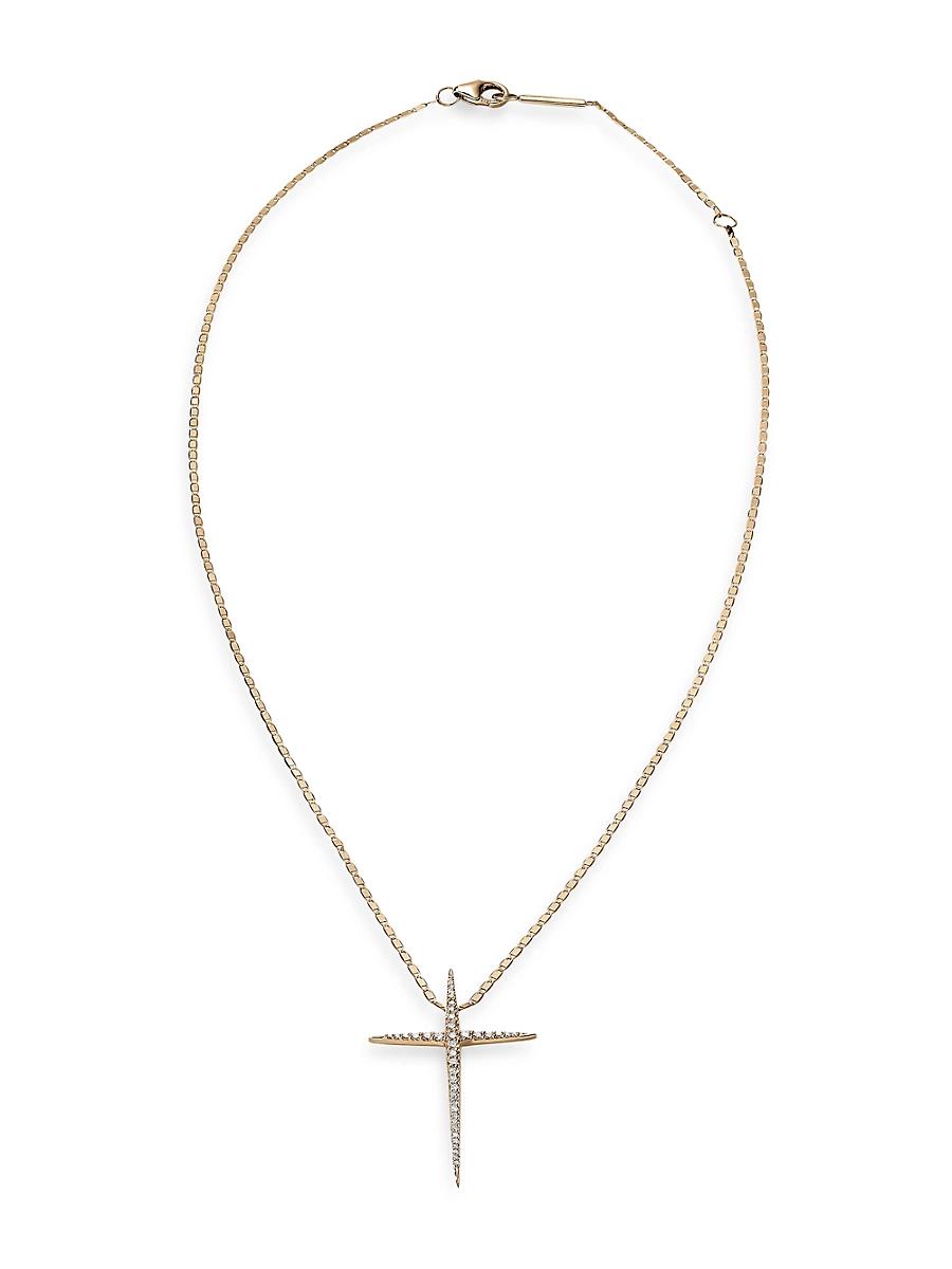 Flawless Skinny Pointed Cross Pendant Necklace Product Image
