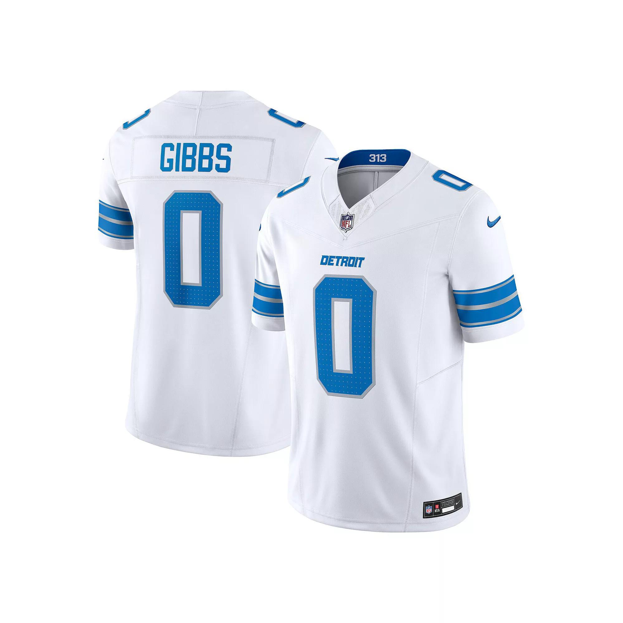 Men's Nike Jahmyr Gibbs White Detroit Lions Vapor F.U.S.E. Limited Jersey,  Product Image