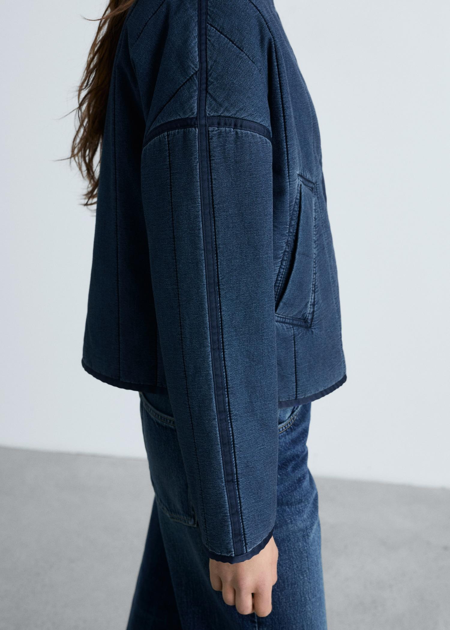 Quilted bomber jacket - Women | MANGO USA Product Image