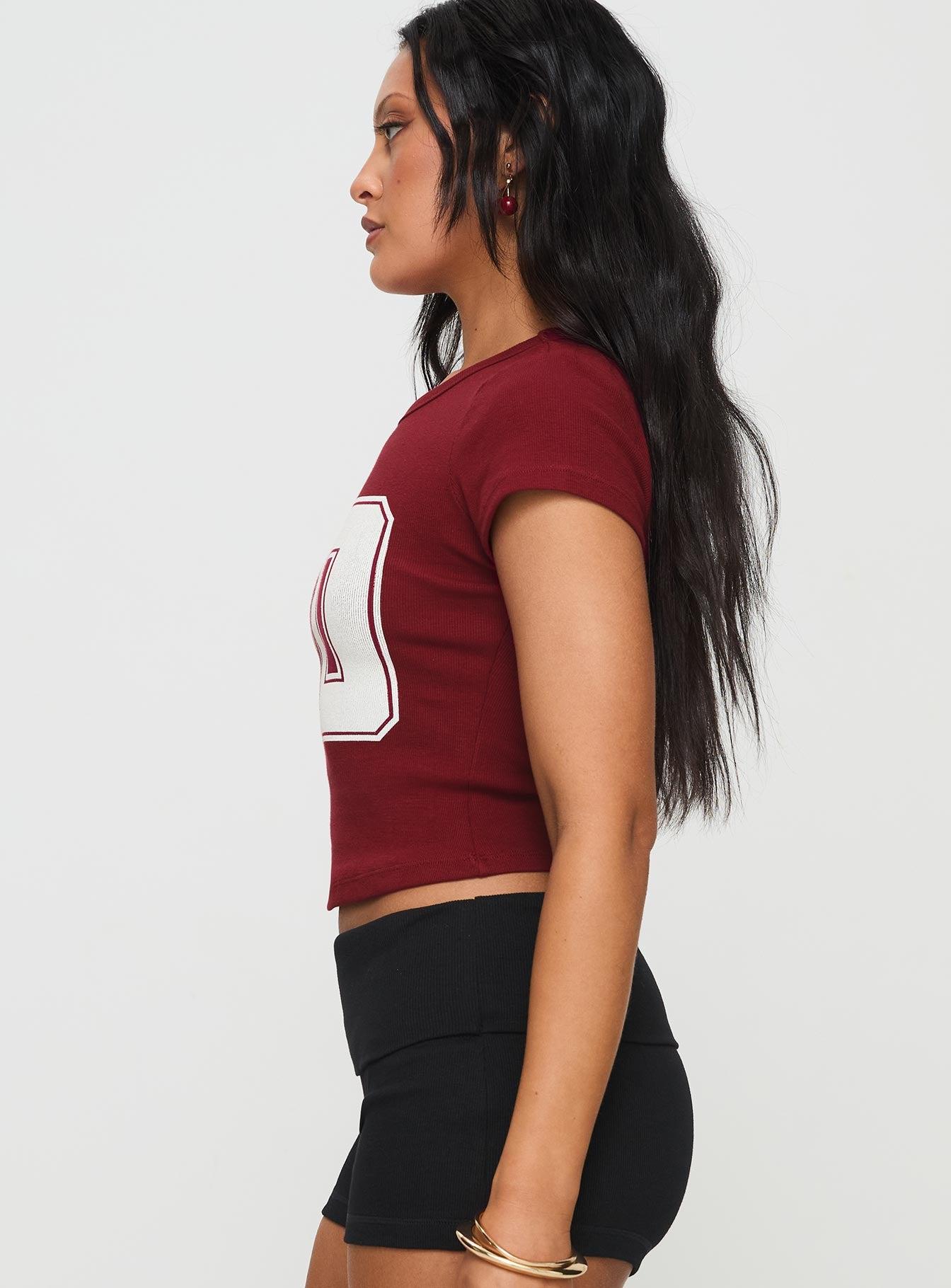Baseline Rib Tee One Zero Red Product Image