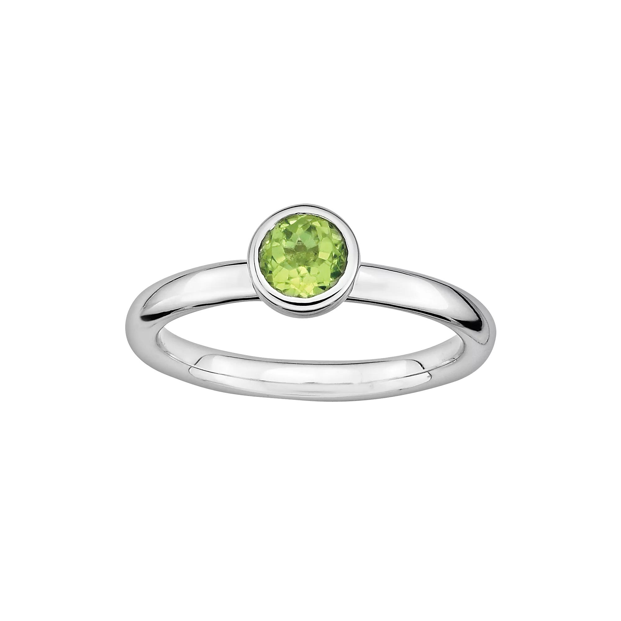 Stacks & Stones Sterling Sterling Silver Peridot Stack Ring, Women's, Size: 10 Product Image