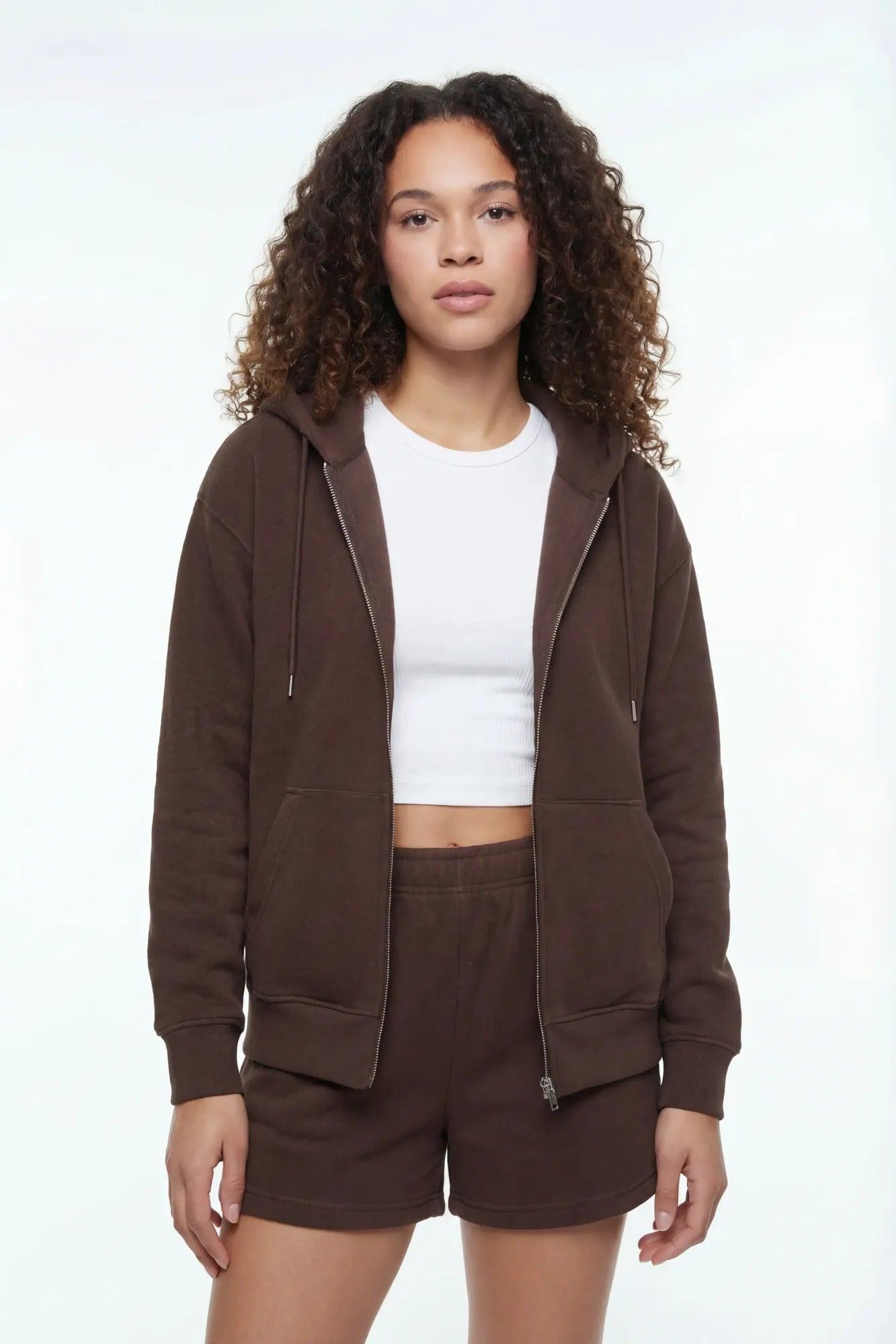 Fleece Zip-Up Hoodie Female Product Image