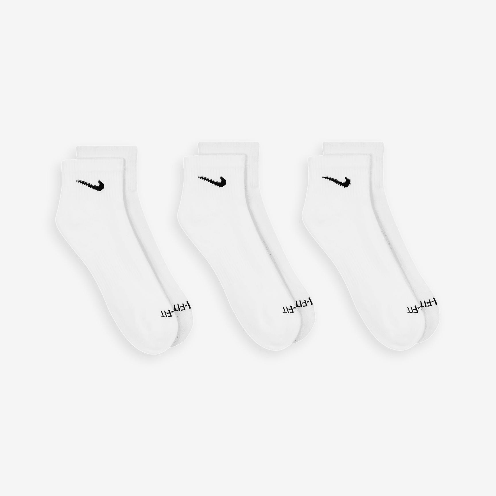 Nike Mens Everyday Plus Cushioned Training Ankle Socks (3 Pairs) | SX6890-100 Product Image