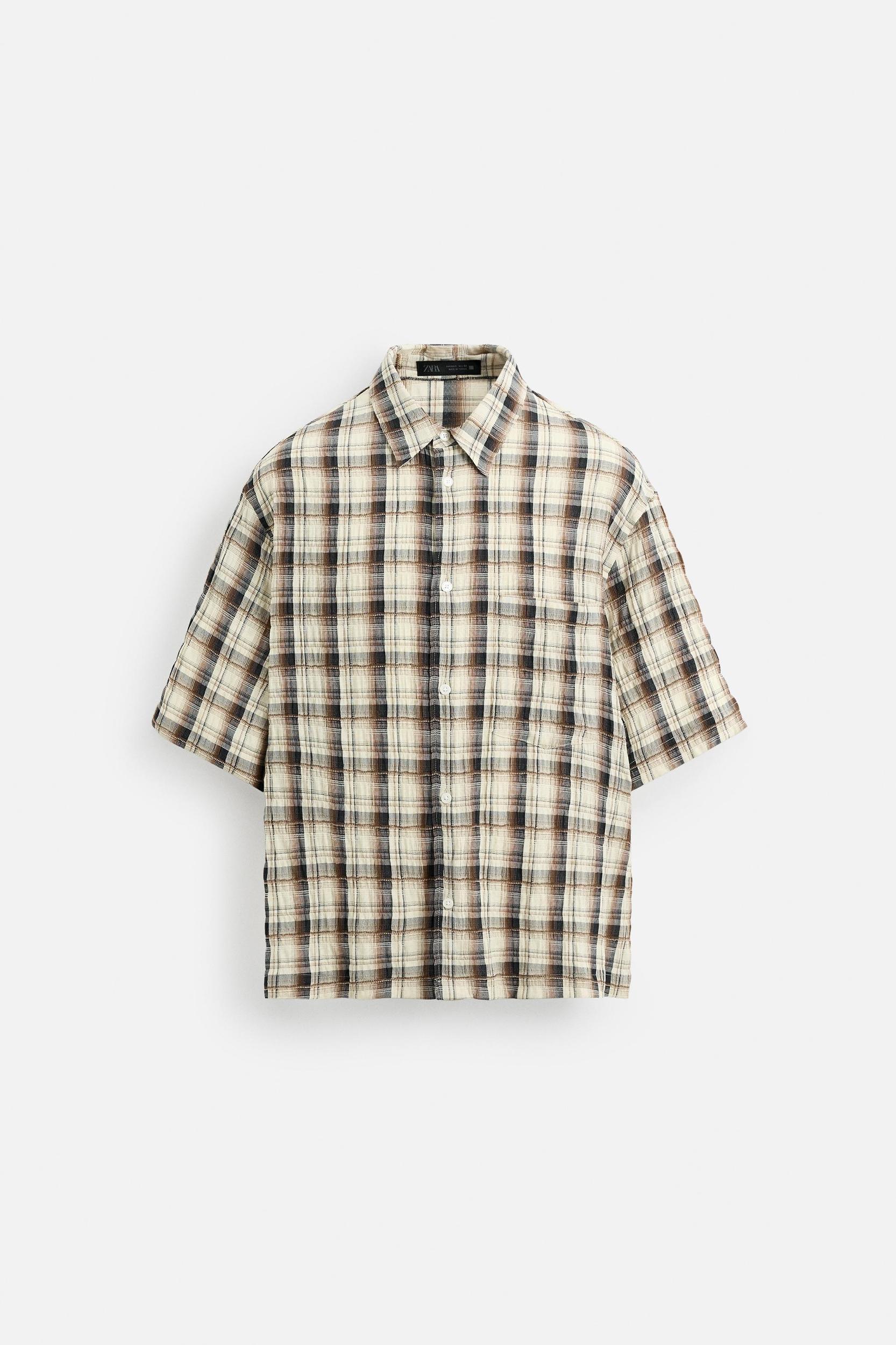 TEXTURED PLAID SHIRT Product Image