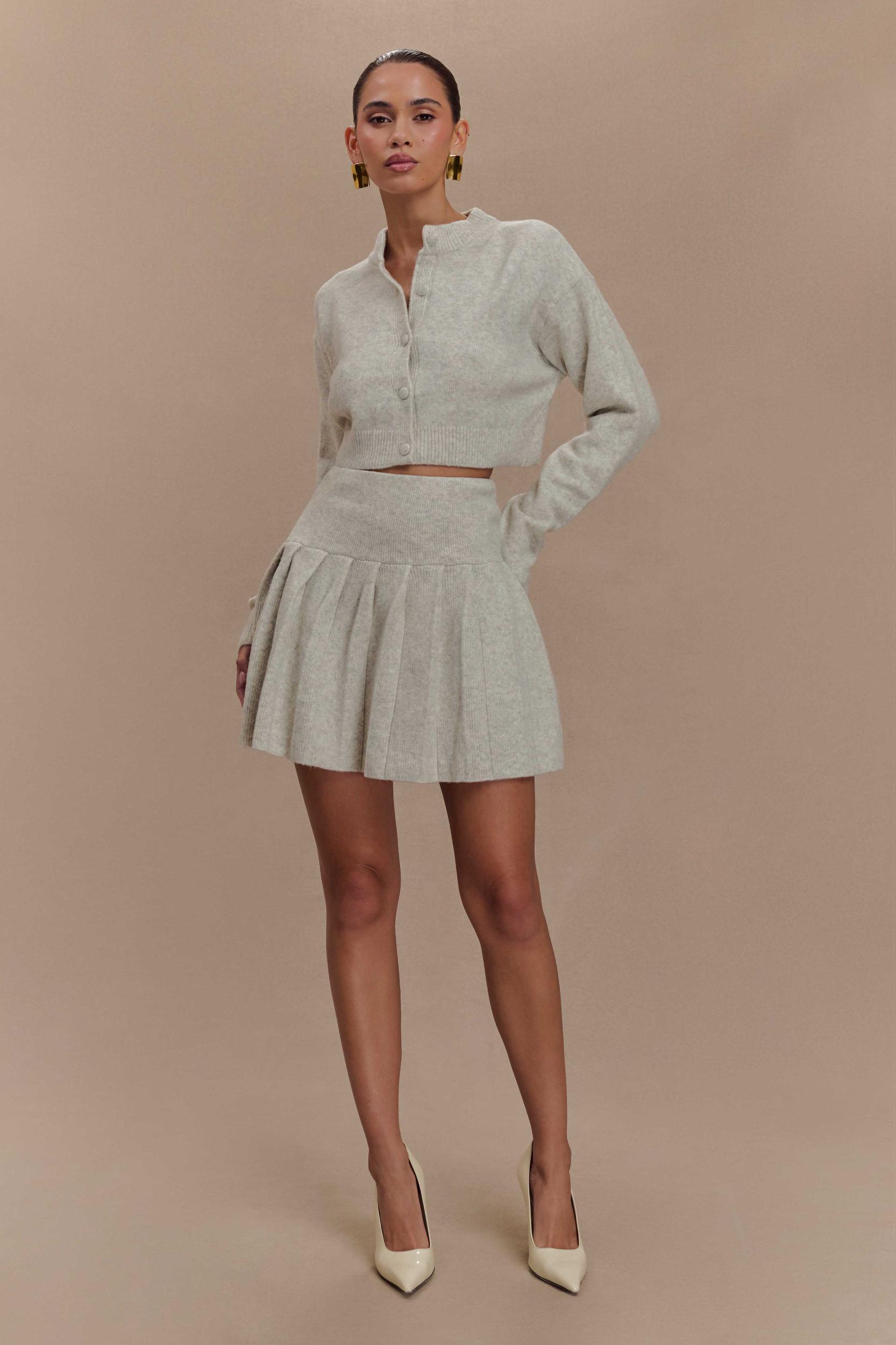 Shelby Knit Cardigan - Heather Grey Marle Product Image