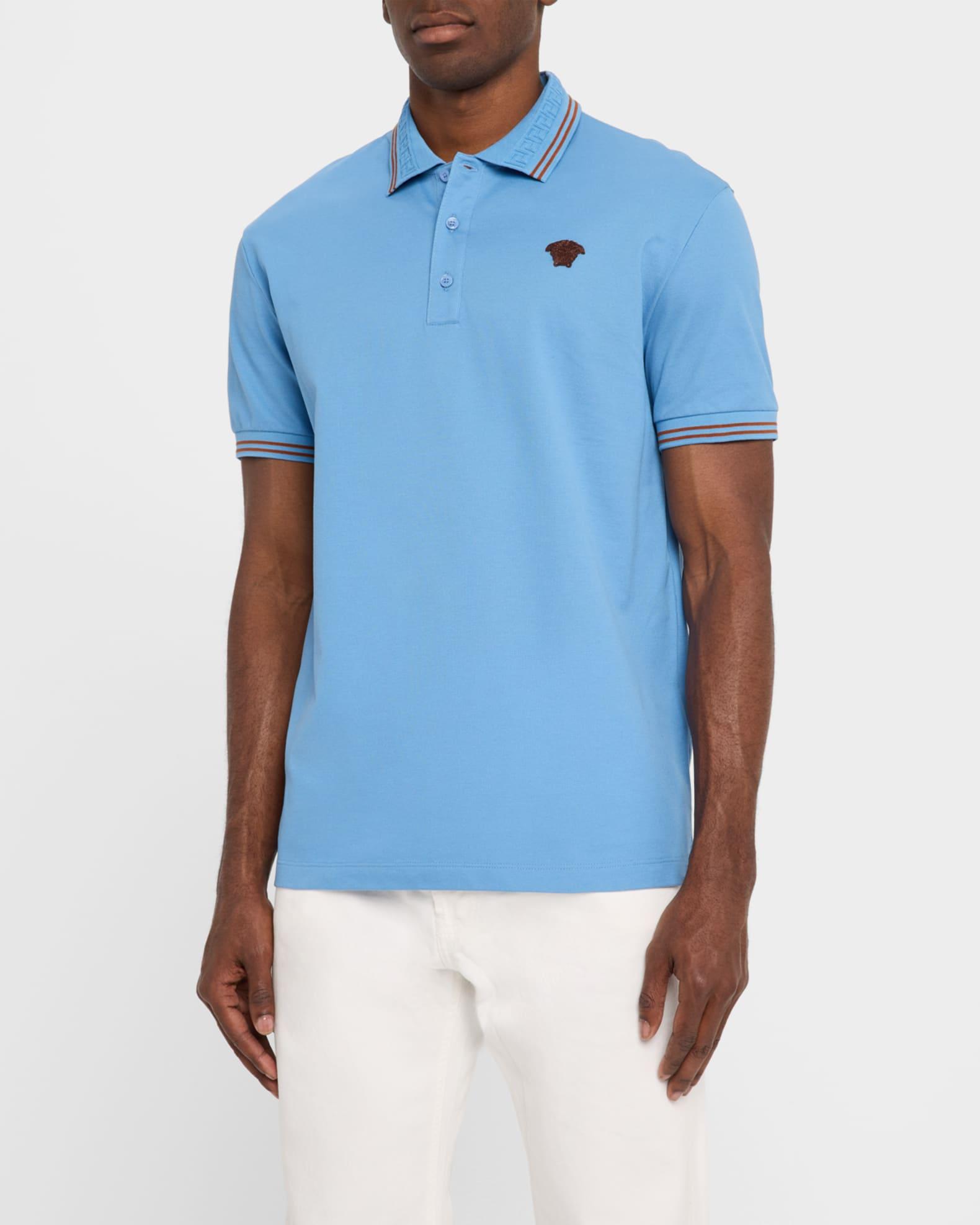 Men's Pop Medusa Tipped Polo Shirt Product Image