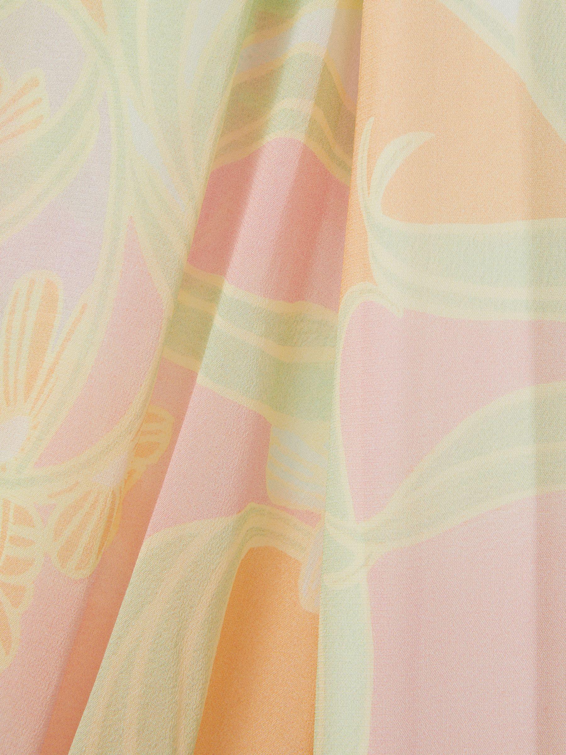 Florere Multi Florere Sheer Asymmetric Midi Dress Product Image