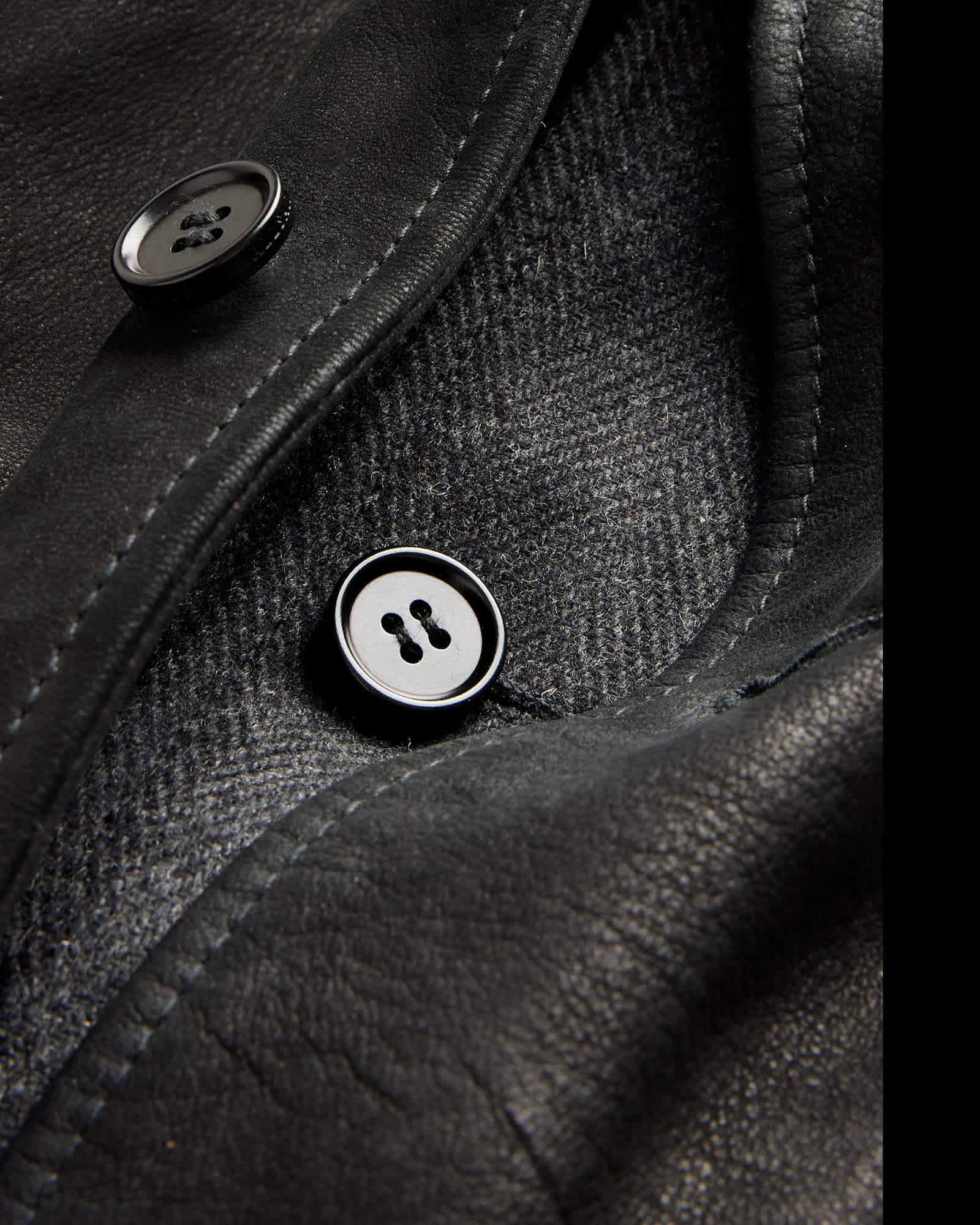 Survey Waxed Suede Double Layer Blazer ANTHRACITE GREY | ALLSAINTS US Product Image