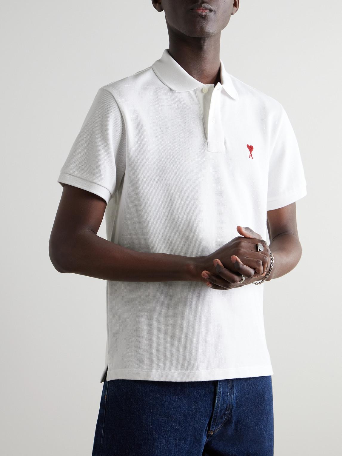 White Cotton Ami de Coeur Polo Product Image