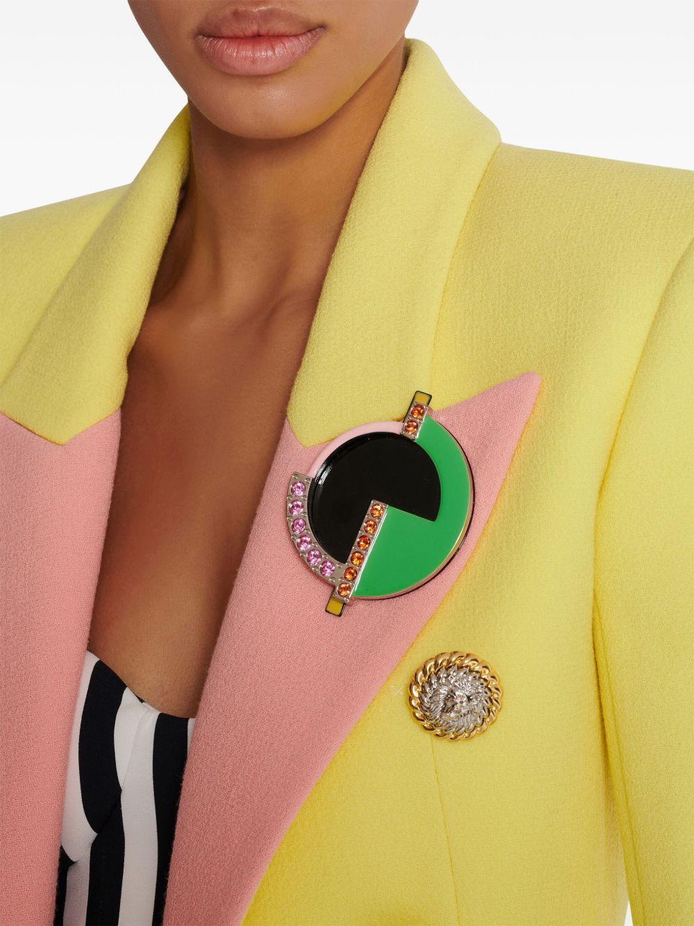 Art Deco rhinestone-embellished brooch Product Image