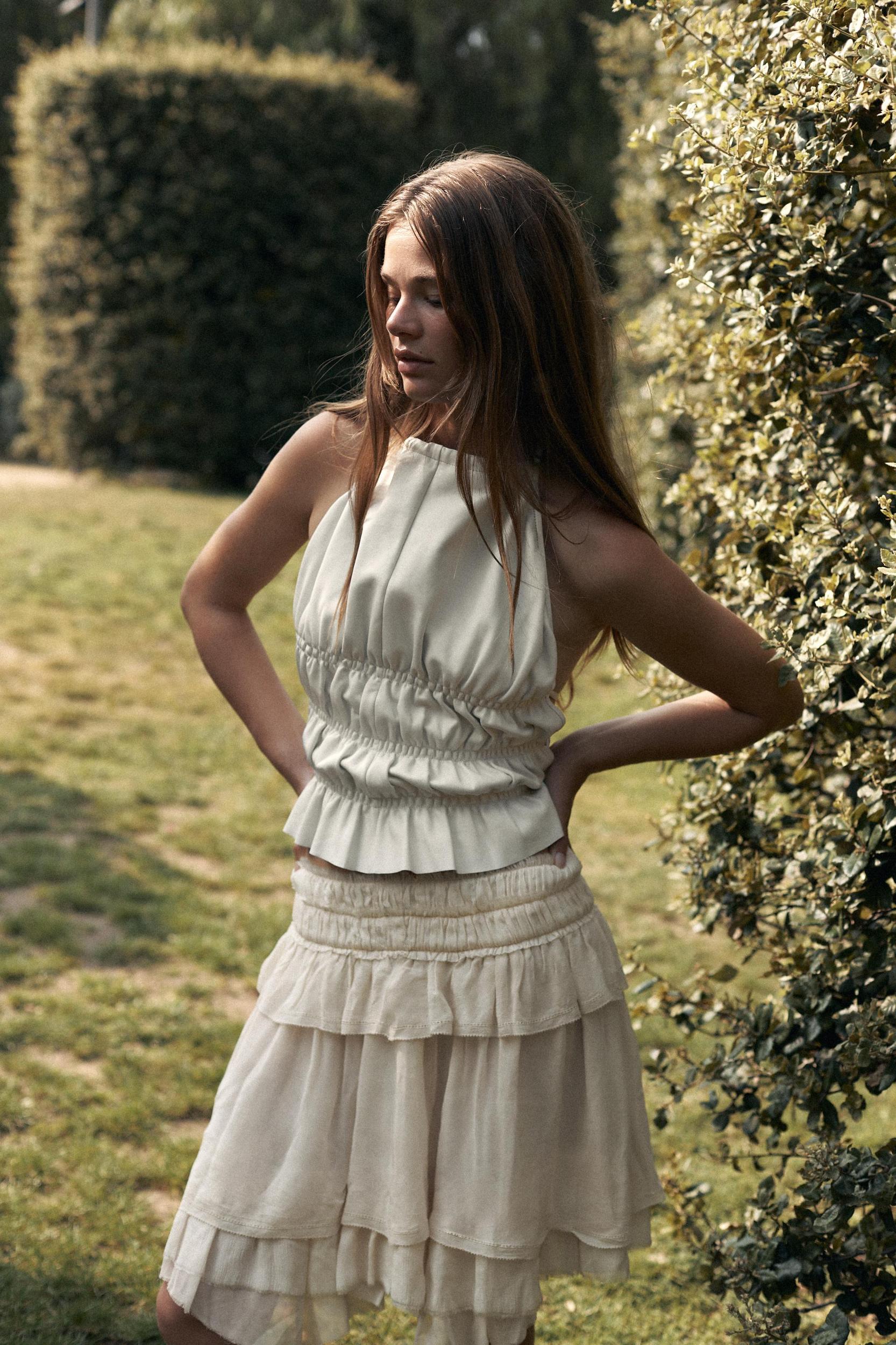 LIMITED EDITION 100% LEATHER HALTER TOP Product Image