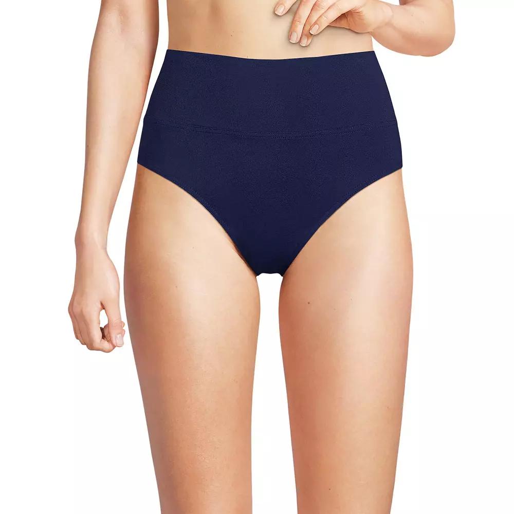Women's Lands' End Chlorine Resistant Fold Over High Waisted Bikini Bottoms,  Product Image