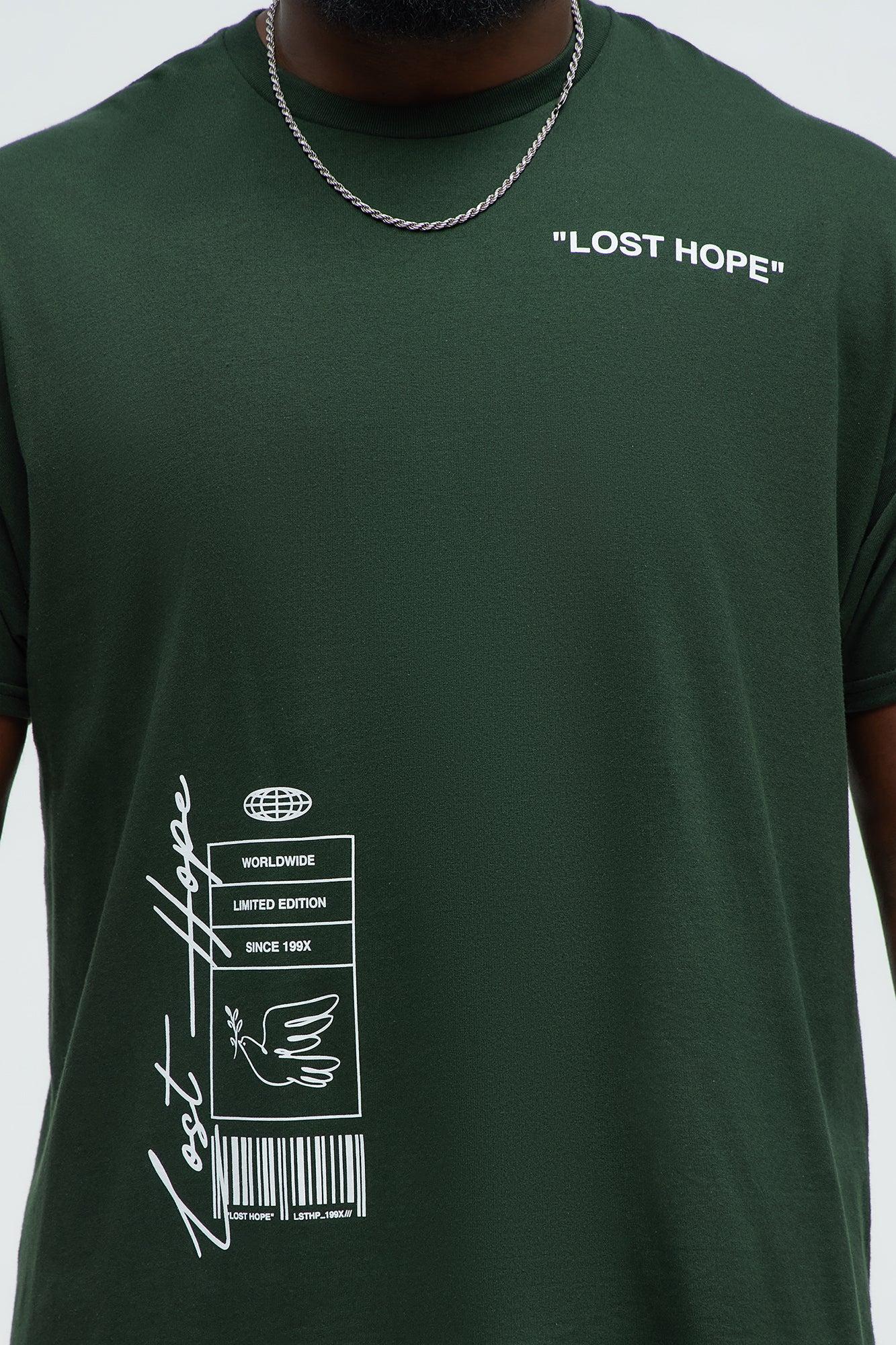 White Bird Short Sleeve Crew Neck T shirt - Hunter Green Product Image