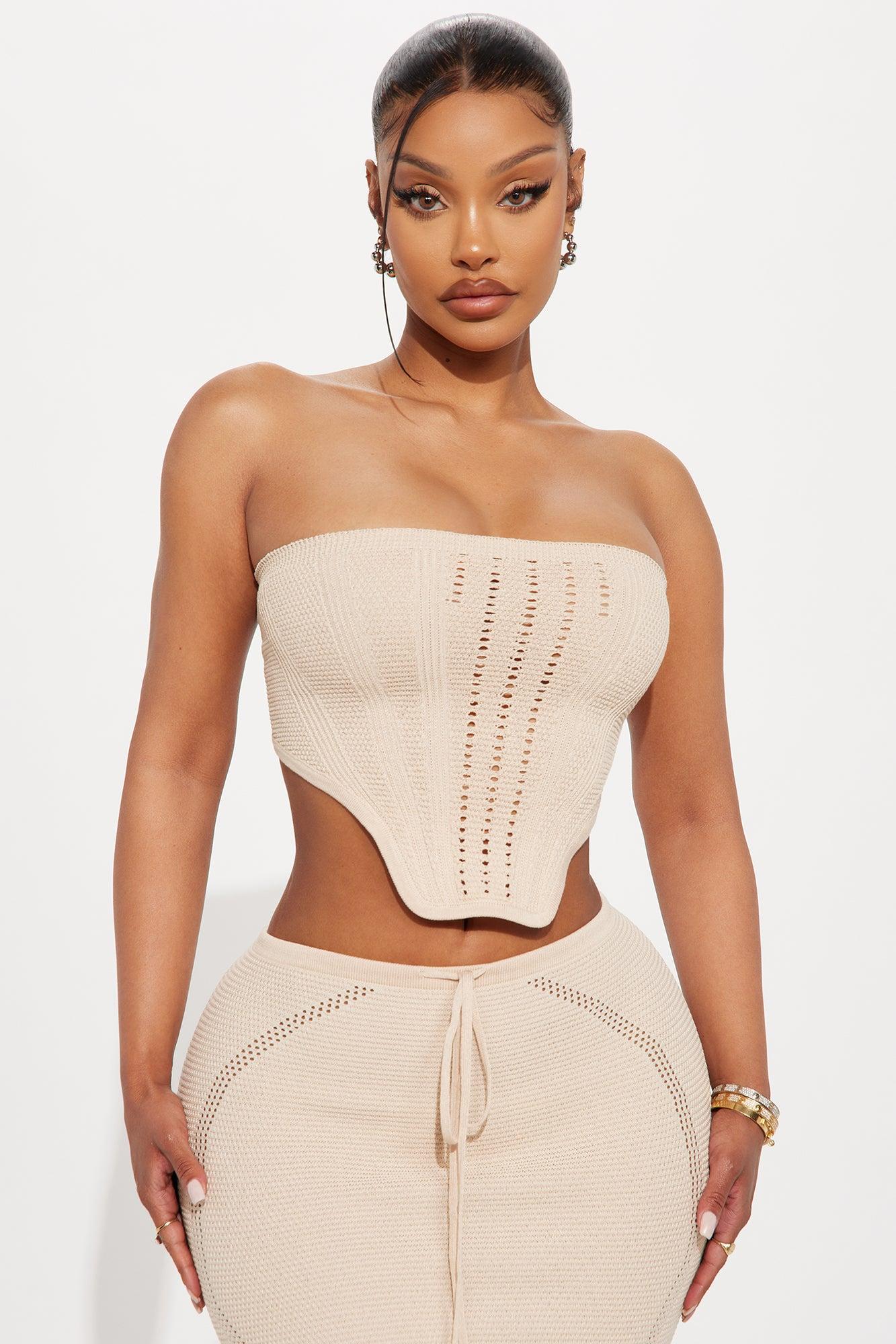 Lyla Crochet Maxi Skirt Set - Cream Female Product Image