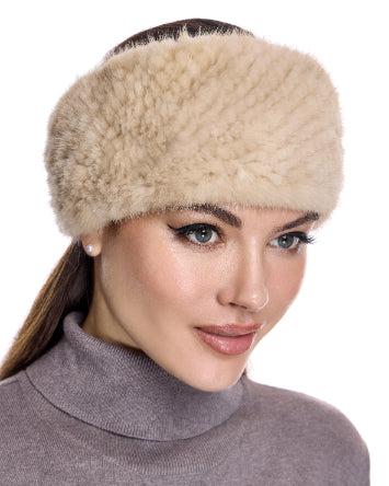 Knitted Mink Headband Product Image