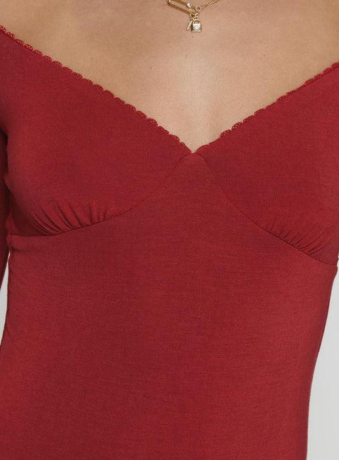 Loveydove Bodysuit Burgundy Product Image