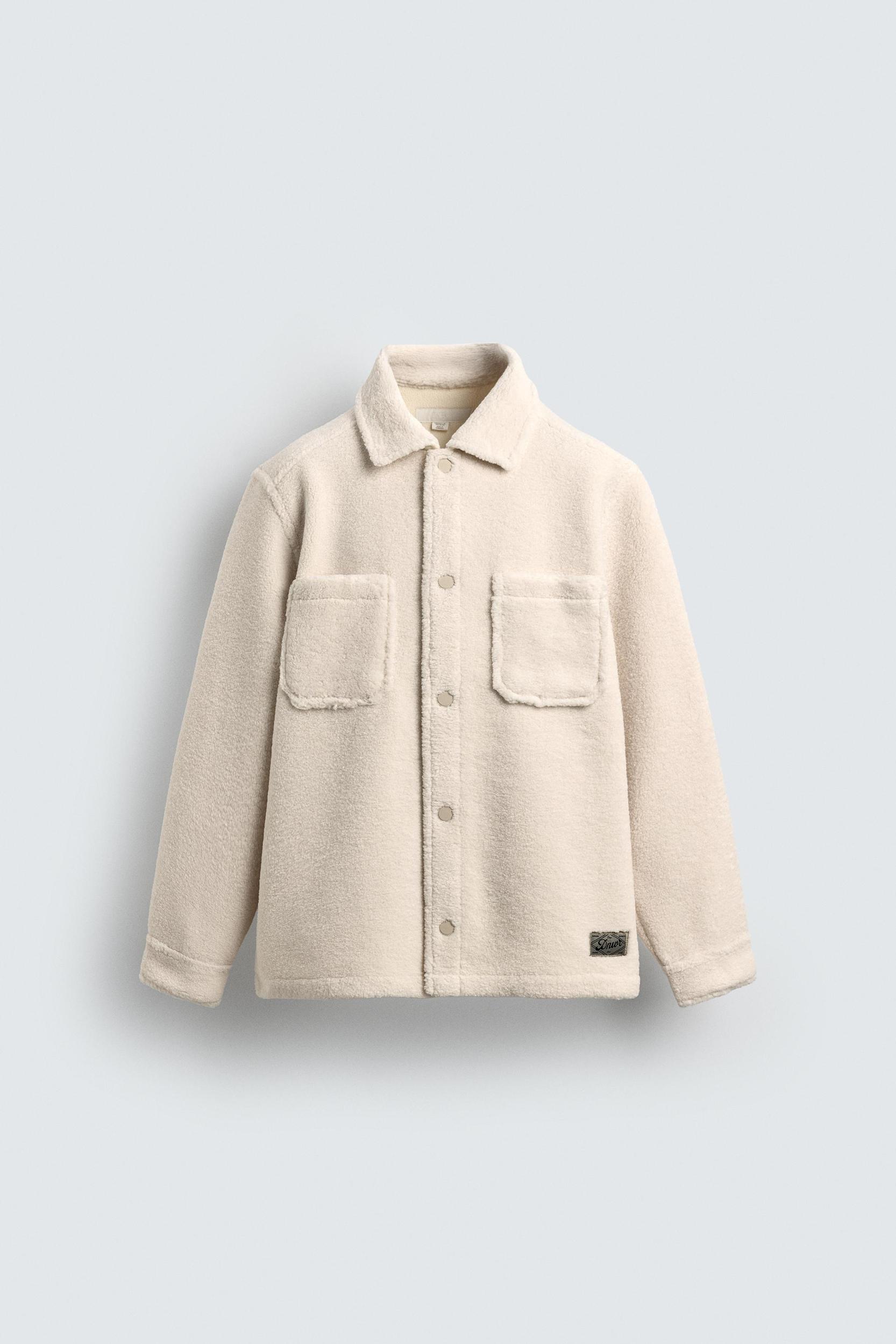 FAUX SHEARLING OVERSHIRT WITH POCKETS Product Image