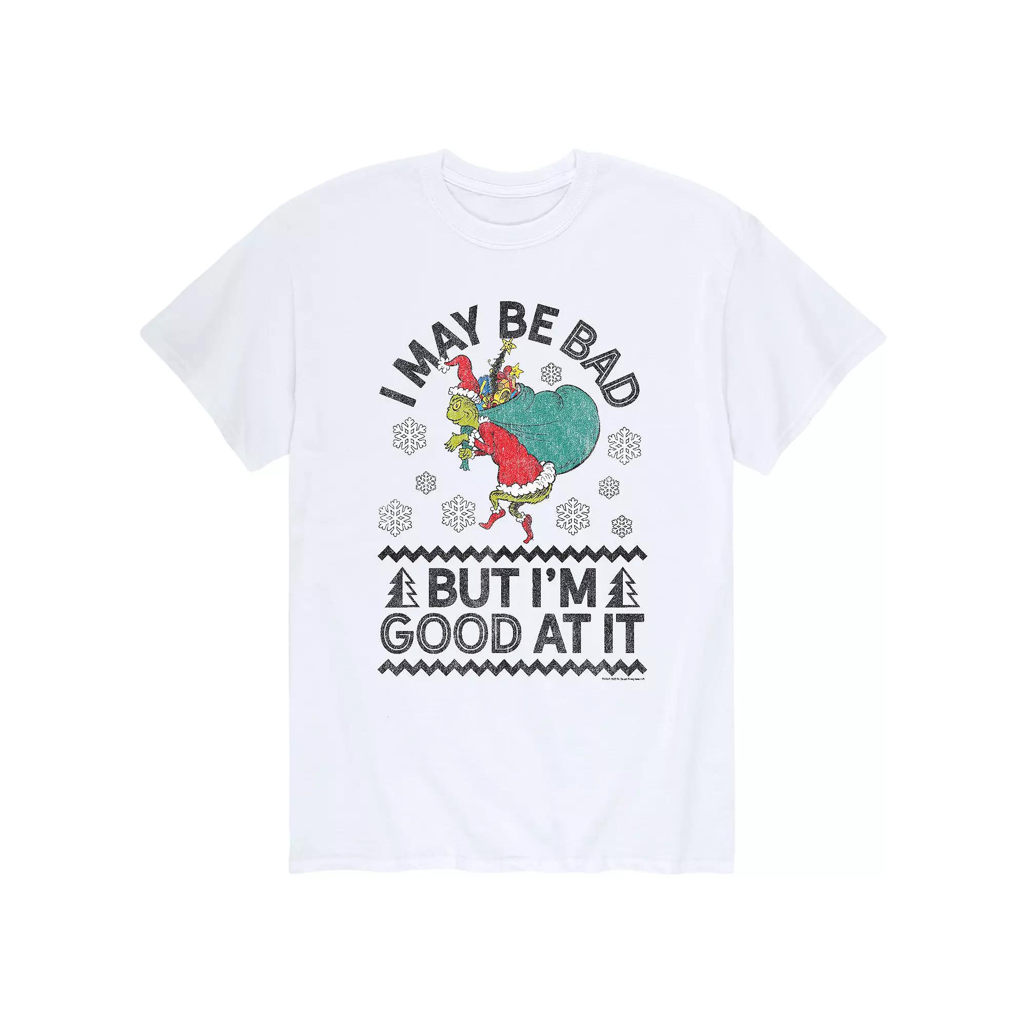 Men's Dr. Seuss The Grinch Bad Good Tee,  Product Image